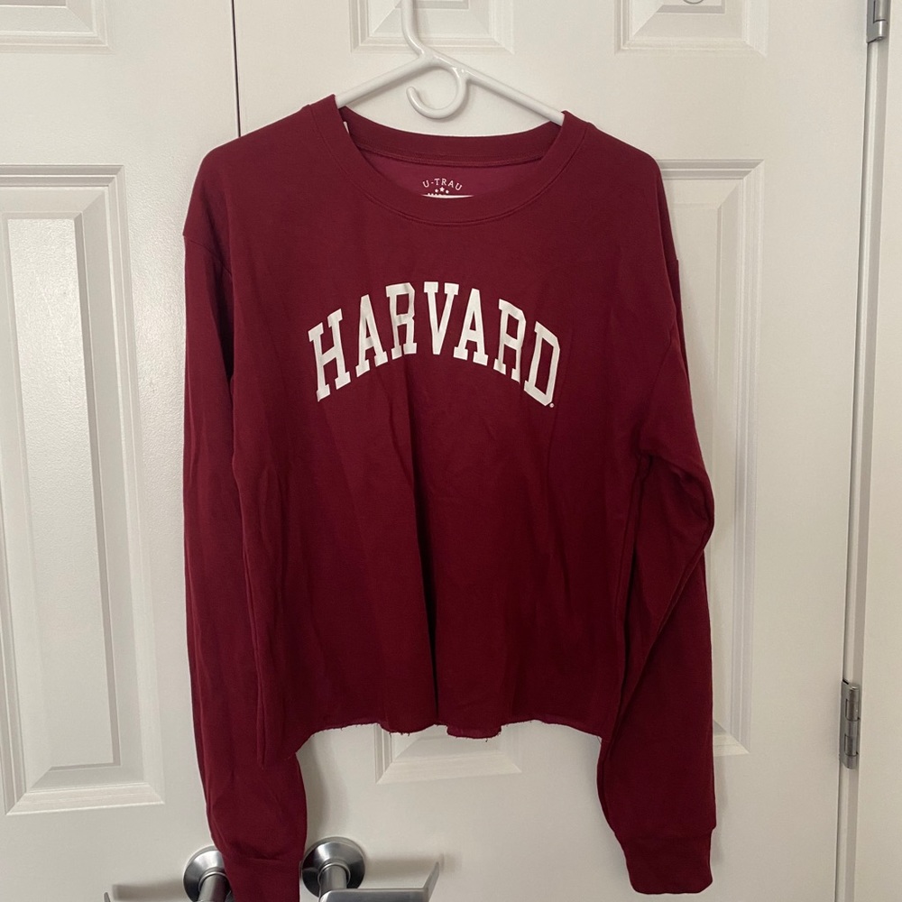 Cropped Harvard sweatshirt